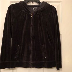🎉🎉🎉🎉Style and Company black velour hoodie